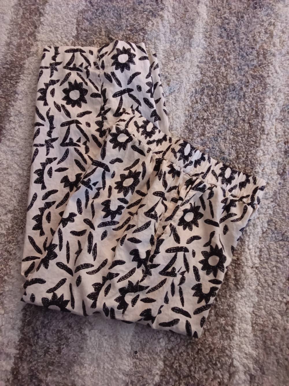 Christian Siriano Black and Cream Floral
